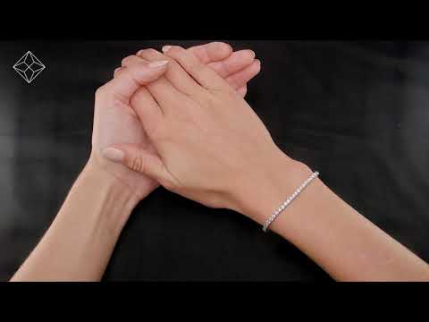 1ct Lab Diamond Eternity Bangle H/Si Quality Set in 9K Gold