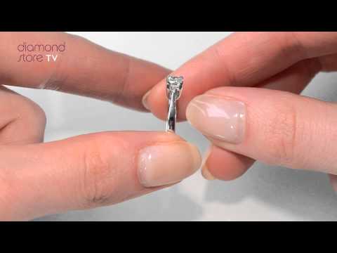 Certified Lauren Platinum Diamond Engagement Ring 0.33CT-G-H/SI