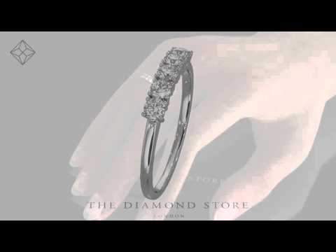 Chloe 18K White Gold 5 Stone Diamond Eternity Ring 0.50CT H/SI