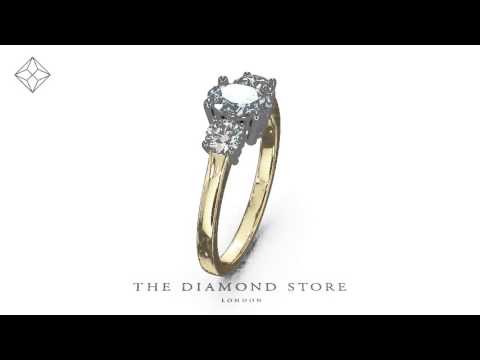 Aquamarine 0.70ct and Diamond 0.50ct 18K Gold Ring FET23-C