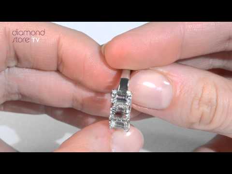 Aquamarine 1.65CT And Diamond 9K White Gold Ring