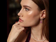 Naomi Pear Cut Lab Diamond Stud Earrings 0.30ct H/SI in 925 Silver