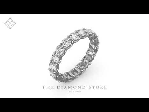 CHLOE PLATINUM DIAMOND FULL ETERNITY RING 3.00CT H/SI