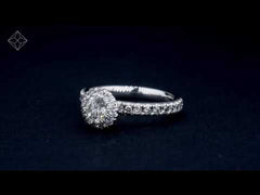 Alessandra Lab Diamond Engagement Ring 18K Gold 2.10CT F/VS1