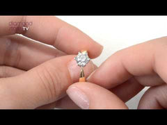 1.50 Carat Diamond Engagement Ring High Set Chloe Lab F/VS1 18K Gold