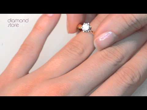 Certified 0.50CT Chloe High 18K Gold Engagement Ring G/SI1