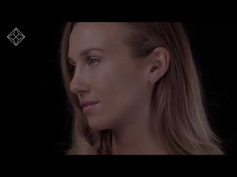Stellato Diamond Heart Earrings in 9K White Gold