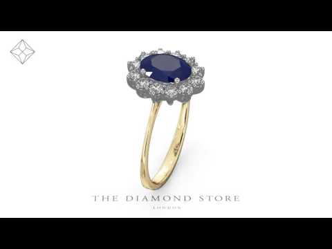 Sapphire 1.55ct And Diamond 0.50ct 18K Gold Ring