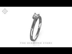 Certified Grace Platinum Diamond Engagement Ring 0.25CT G/VS