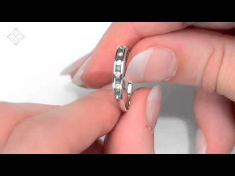 Emerald 0.15ct And Diamond 9K White Gold Ring