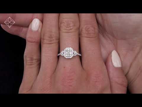 0.50ct Vintage Asteria Collection Diamond Ring in 18K White Gold