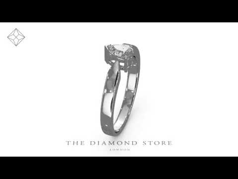 Certified Pear Shaped Platinum Diamond Engagement Ring 0.50CT-G/Vs