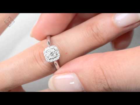0.25ct Lab Diamond Engagement Ring 9K White Gold Galileo