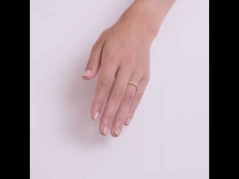Entwine 0.42ct Round Cut Lab Diamond Half Band Eternity Ring 18K Gold Vermeil