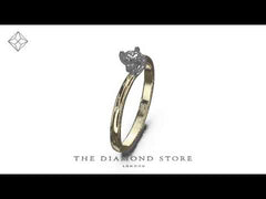 Certified Lily 18K Gold Diamond Engagement Ring 0.25CT