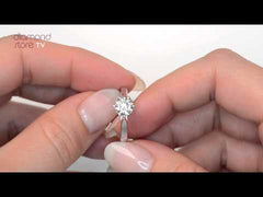 1 Carat Diamond Engagement Ring Low Set Chloe Lab F/VS1 Platinum