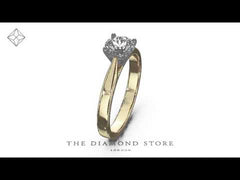 Elysia 3.00ct Lab Diamond Round Cut Engagement Ring in 18K Yellow Gold G/VS1