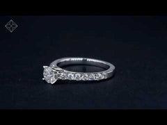Natalia Lab Diamond Engagement Side Stone Ring 18K Gold 2.50CT F/VS1