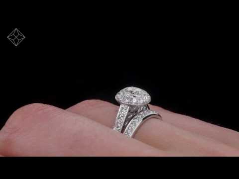 Danielle GIA Diamond Engagement Side Stone Ring in Platinum 1.60CT VS1