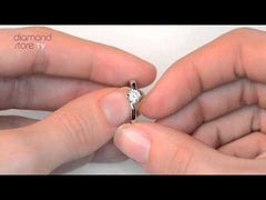 Lily Certified Lab Diamond Engagement Ring 0.33CT F/VS1 Platinum