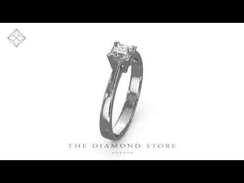 Certified Lauren Platinum Diamond Engagement Ring 0.50CT H/SI