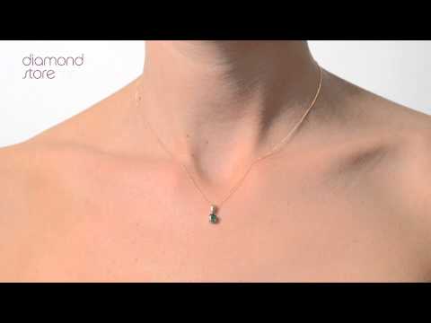 Emerald 0.33CT 9K Yellow Gold Pendant Necklace