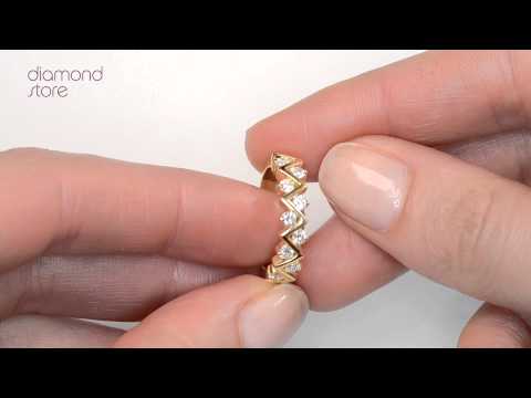 Diamond 0.50ct And 18K Gold Half Eternity Ring - N4498