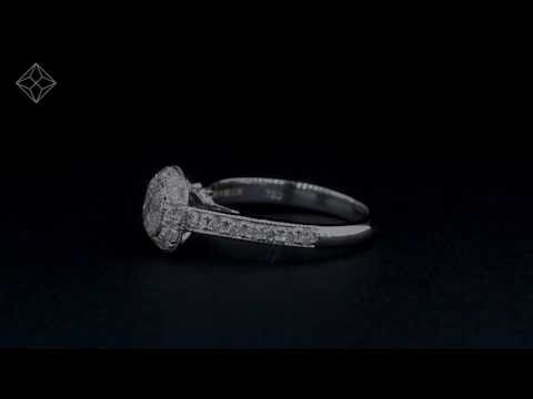 Danielle GIA Diamond Engagement Side Stone Ring in Platinum 1.60CT VS1