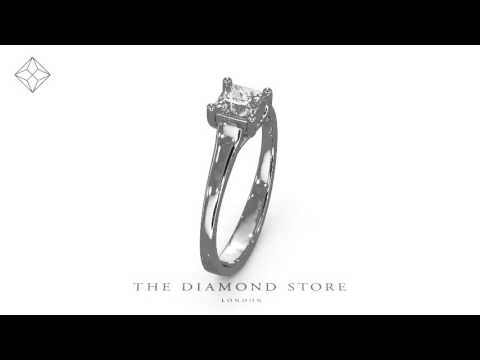 Certified Lucy Platinum Diamond Engagement Ring 0.50CT-F-G/VS