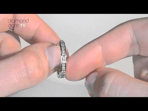 9K White Gold Diamond Eternity Ring 0.91CT