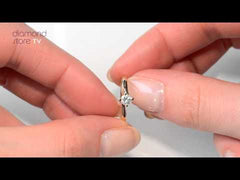Certified Lily 18K Gold Diamond Engagement Ring 0.25CT