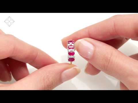 Ruby 1.12ct And Diamond 18K Gold Ring