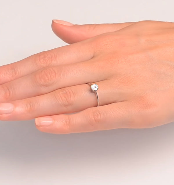 Galileo 0.50ct Look Diamond 0.17ct And Platinum Ring