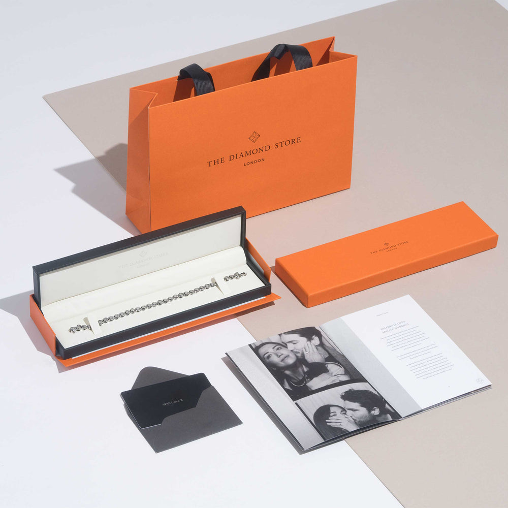 18K White Gold Diamond Bangle 1.50ct H/Si