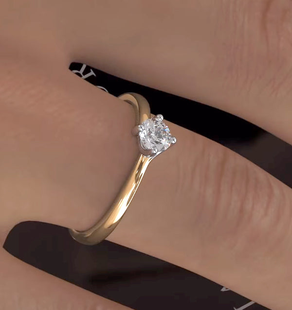 Half Carat Diamond Engagement Ring Lily Lab G/SI1 18K Gold