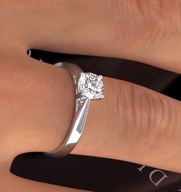 Engagement Ring Certified 0.90CT Elysia Platinum G/VS