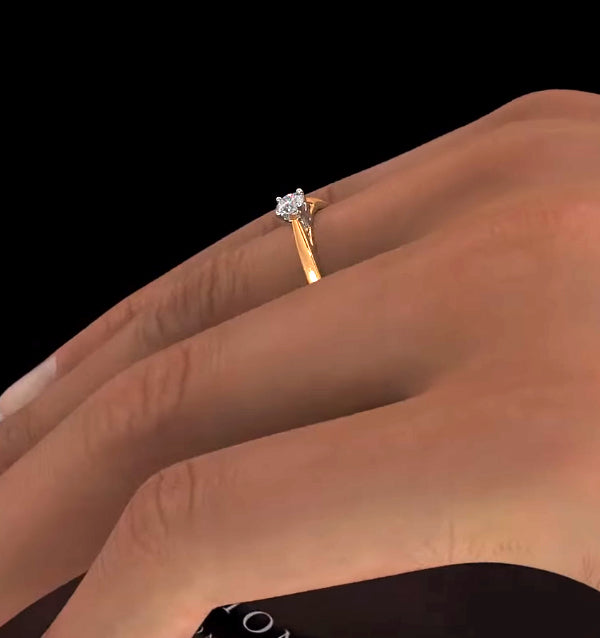 Engagement Ring Elysia 0.25ct Lab Diamond G/Vs in 18K Gold