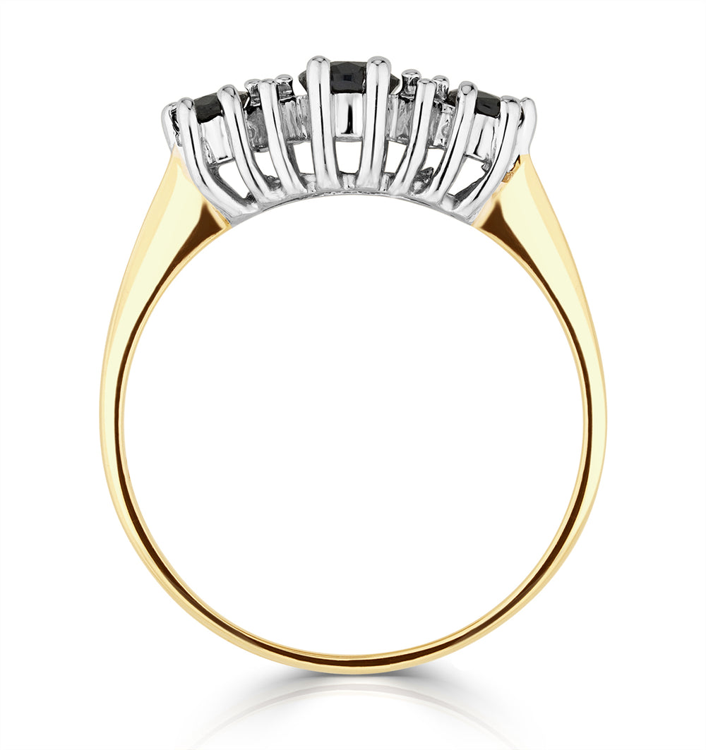 Sapphire 1.00ct And Diamond 9K Gold Ring