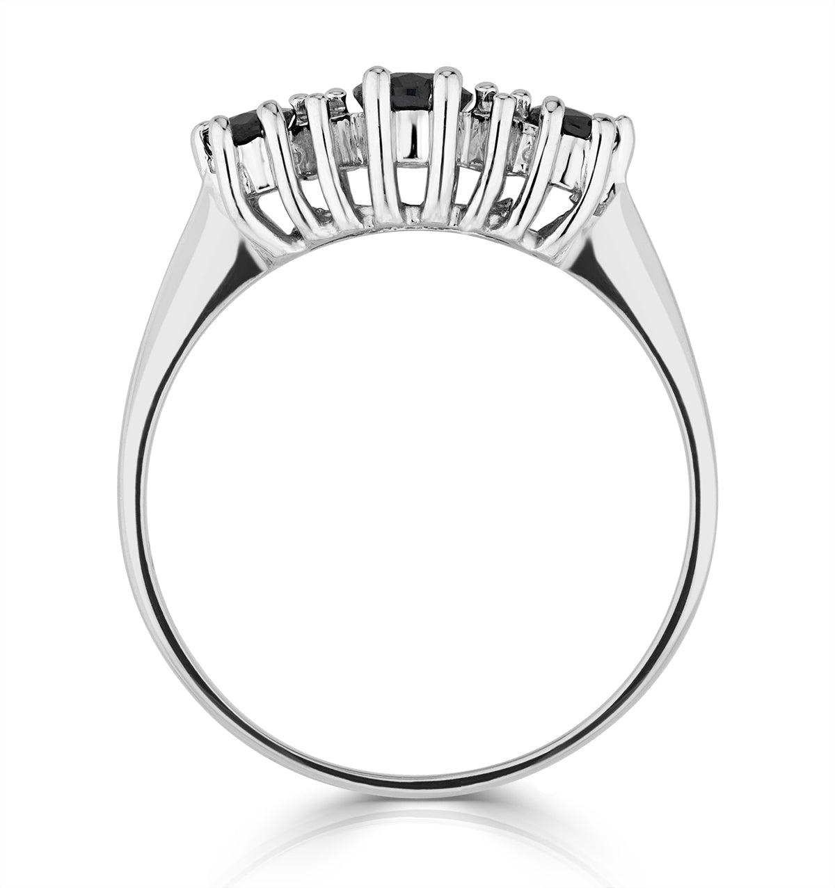 Sapphire 1.00ct And Diamond 9K White Gold Ring