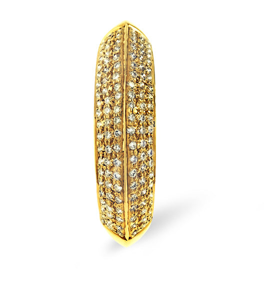 18K Gold Diamond Pave Ring 0.32ct H/si