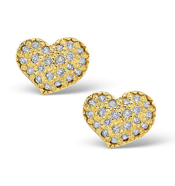 0.72ct Diamond and 9K Gold Daisy Earrings - H4534